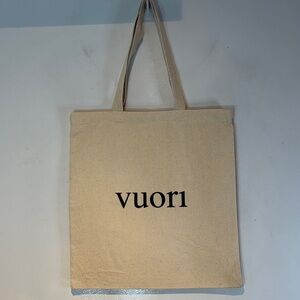 Vuori cream Canvas Tote Bag “The rise, The shine”
